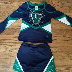 Girls youth small and medium competition cheer uniform